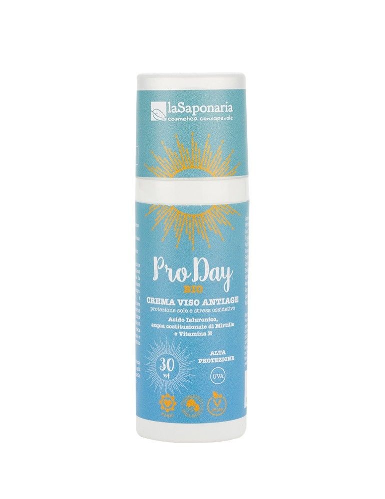 Crema viso Pro Day Alta Protezione Sole e Stress Ossidativo La Saponaria - Bio Corner