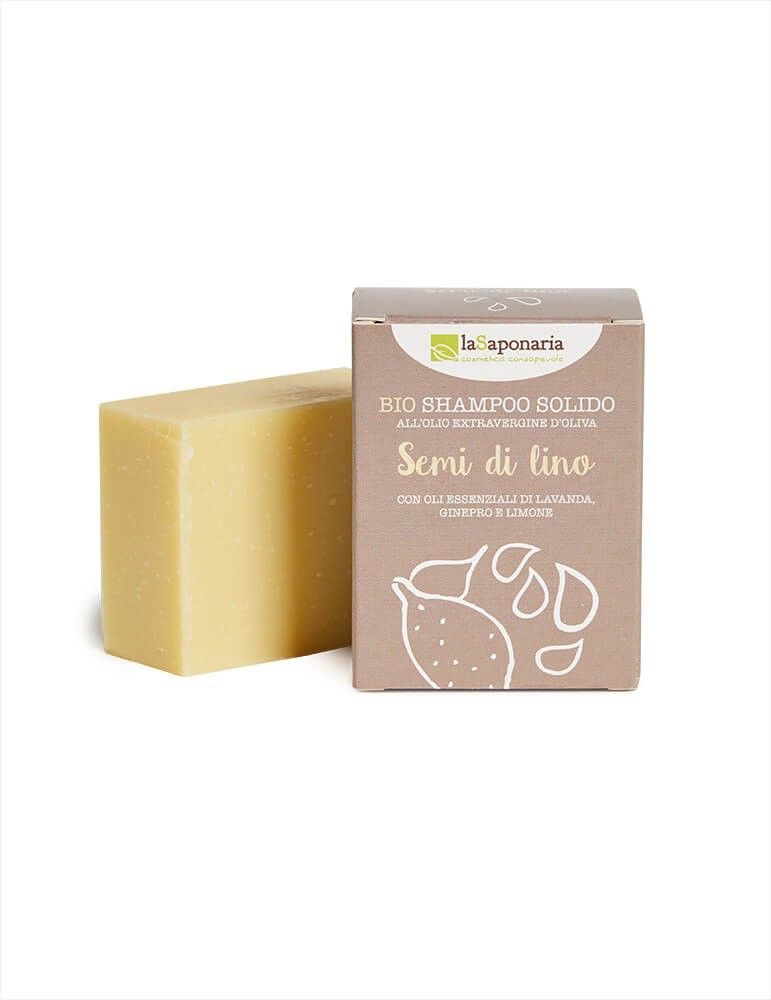 Shampoo Solido ai Semi di Lino La Saponaria - Bio Corner